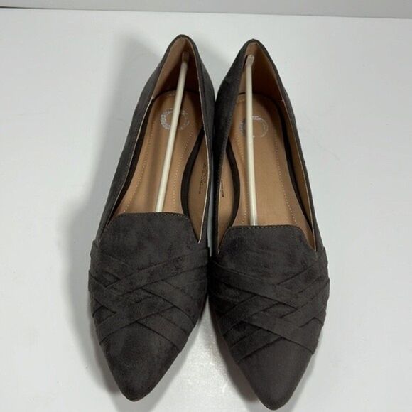 Journee Collection Mindee Grey Flat Loafers size 10 - Picture 2 of 5